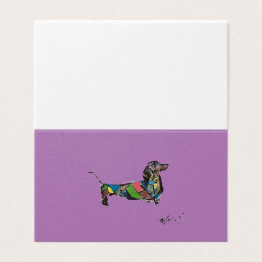 De Dachshund magnetische Kaart (Buitenkant ongevouwen)