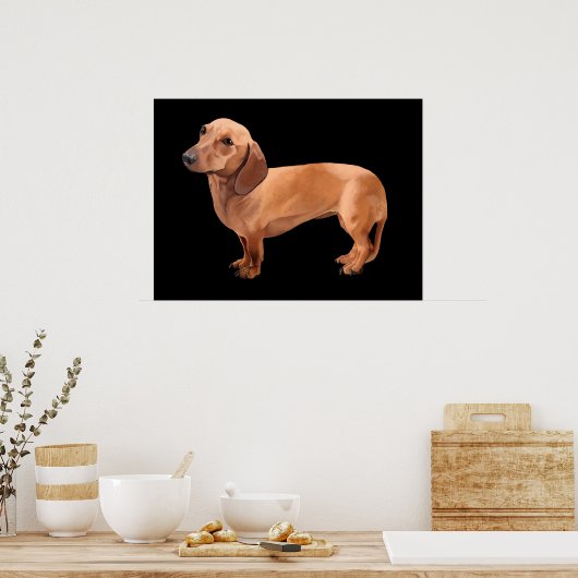 De Dachshund van Stephen Renn Framed Print (Keuken)