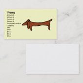 De Dachshund Visitekaartje (Voorkant / Achterkant)