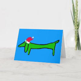 De Dachshund voor Kerstmis Feestdagen Kaart