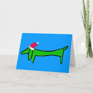 De Dachshund voor Kerstmis Feestdagen Kaart