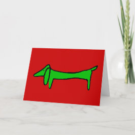 De Dachshund voor Kerstmis Feestdagen Kaart
