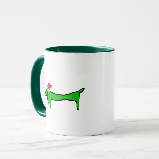 De Dachshund voor Kerstmis Mok (Voorkant links)