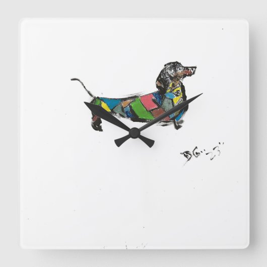 De Dachshund wandklok (Voorkant)