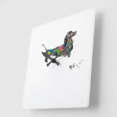 De Dachshund wandklok (Hoek)