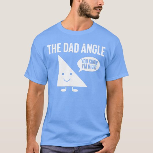 De Dad Angle Grappige Wiskunde retro T-shirt (Voorkant)