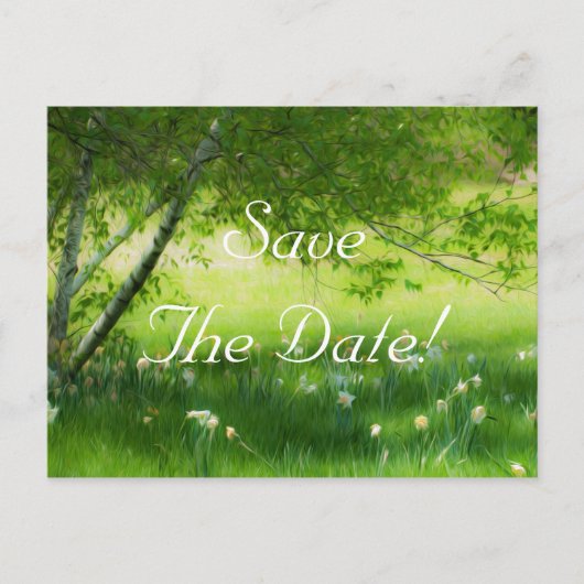 De Daffodils van het voorjaar trekken sparen de Da Aankondigingskaart (Voorkant)