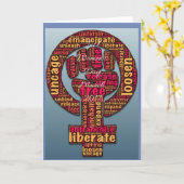 de dag 2017 opgeheven vuist van internationale kaart (Gele Bloem)