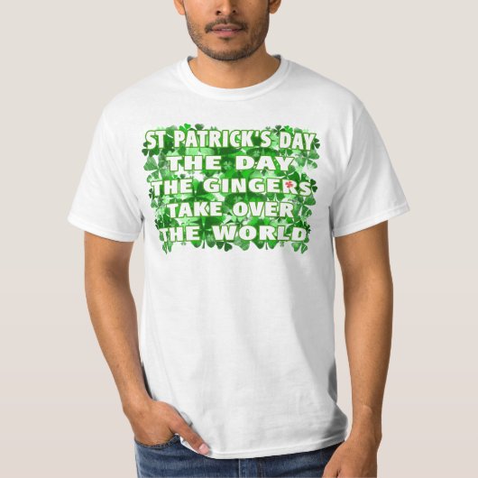 De dag dat de gingers de wereld overnemen t-shirt (Voorkant)