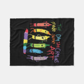 De dag dat de kleurpotloden stoppen met verjaardag fleece deken (Voorkant (Horizontaal))