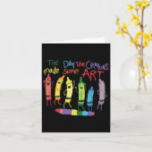 De dag dat de kleurpotloden stoppen met verjaardag kaart (Gele Bloem)