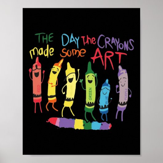 De dag dat de kleurpotloden stoppen met verjaardag poster (Voorkant)