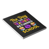 De dag dat de leraren weer naar school gingen notitieblok (Schuin)