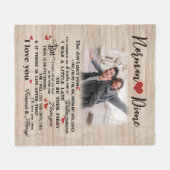 De dag dat ik je ontmoette gepersonaliseerde aange fleece deken (Voorkant (Horizontaal))