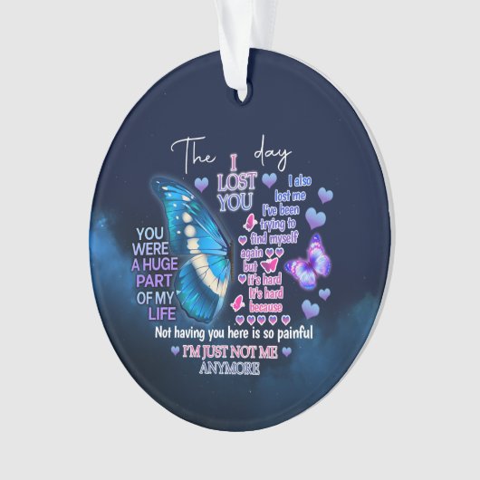 De dag dat ik je verloor  ornament (voorkant)