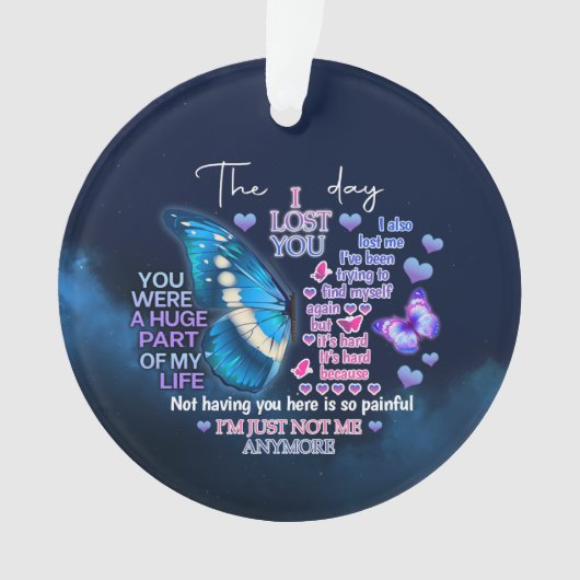 De dag dat ik je verloor  ornament (voorkant)