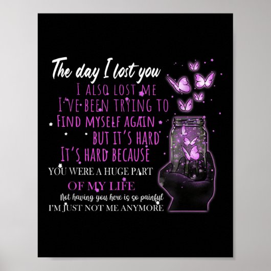 De dag dat ik je vlinderhemel verliet, herinnering poster (Voorkant)
