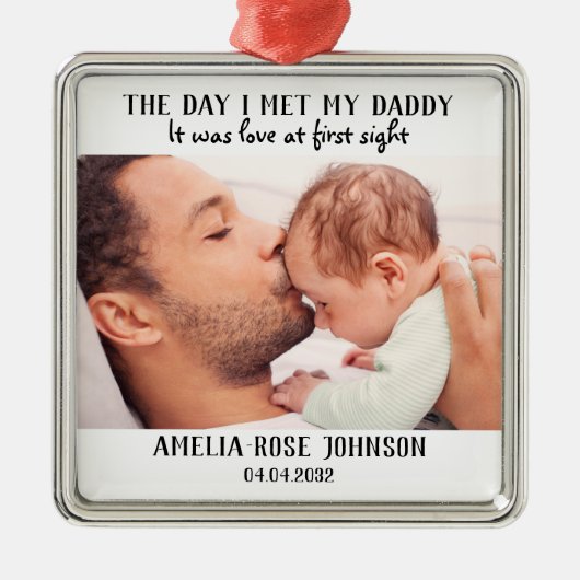 De dag dat ik mijn vader ontmoette... metalen ornament (Voorkant)