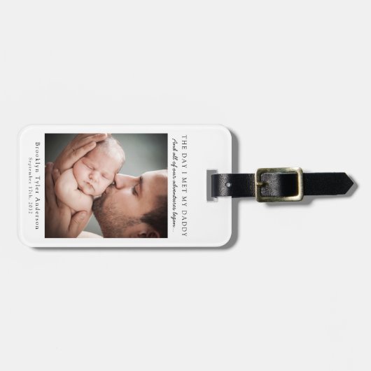 De dag dat ik mijn vader ontmoette... Vaderdag Kee Bagagelabel (Voorkant horizontaal)