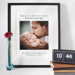 De dag dat ik mijn vader ontmoette... Vaderdag Kee Poster<br><div class="desc">Voeg een foto van je baby toe op de dag dat ze hun vader ontmoetten,  en hun naam en geboortedatum voor een cadeautje dat vader voor altijd zal koesteren!</div>