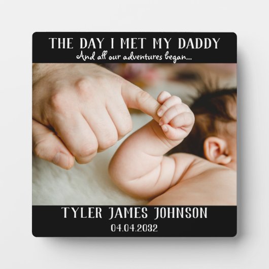De dag dat ik mijn vaders foto eerste Vaderdag ont Fotoplaat (Voorkant)