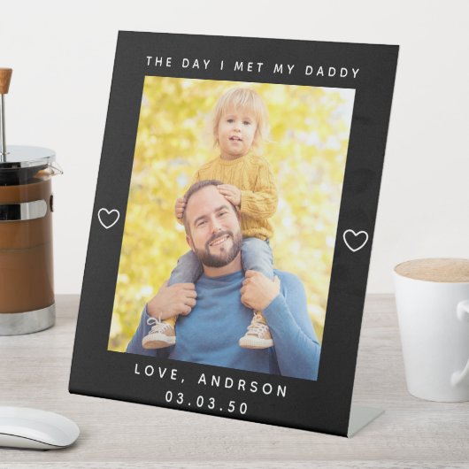 De dag dat ik mijn vaders foto eerste Vaderdag ont Reclamebord Met Voetstuk (Insitu)