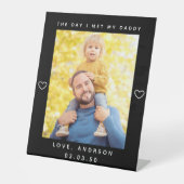De dag dat ik mijn vaders foto eerste Vaderdag ont Reclamebord Met Voetstuk (Voorkant)