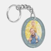 De dag dat ik mijn vaders foto eerste Vaderdag ont Sleutelhanger (Voorkant Links)