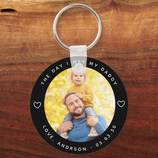 De dag dat ik mijn vaders foto eerste Vaderdag ont Sleutelhanger (Voorkant)
