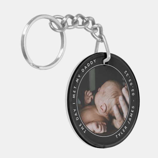 De dag dat ik mijn vaders foto eerste Vaderdag ont Sleutelhanger (Voorkant Links)