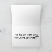 *DE DAG DAT JE GEBOREN BENT, LATEN WE JE VERJAARDA KAART (Binnen)