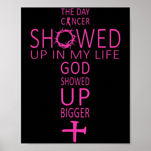 De dag dat kanker in mijn leven opdook, liet God z Poster (Voorkant)