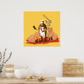 De dag dat voedsel teruggevuurd werd poster (Keuken)