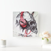 De Dag & de Nacht van Halloween Vierkante Klok (Huis)