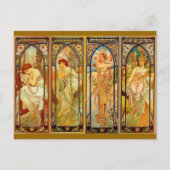 De dag - door Alphonse Mucha Briefkaart (Voorkant)