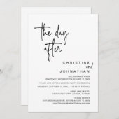 De dag erna, Bruiloft Dinner Party Kaart (Voorkant / Achterkant)