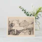 De Dag Erna (door Edvard Munch) Kaart (Staand voorkant)