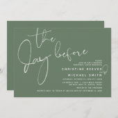 De dag ervoor, bruiloft repetitie diner of brunch kaart (Voorkant / Achterkant)