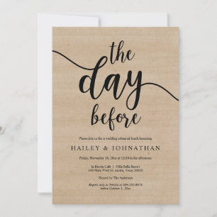 De dag ervoor, bruiloft repetitie lunch of brunch kaart