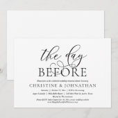 De dag ervoor, huwelijksrepetitie Inv Kaart (Voorkant / Achterkant)