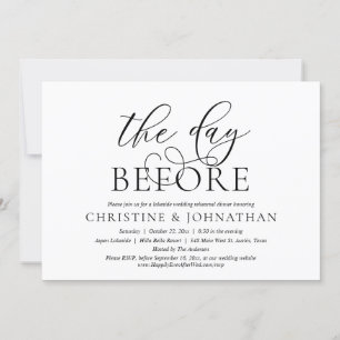 De dag ervoor, huwelijksrepetitie Inv Kaart