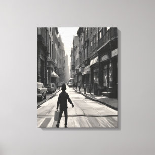 De Dag Gesmolten Naar Opzij Canvas Afdruk