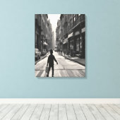 De Dag Gesmolten Naar Opzij Canvas Afdruk (Insitu (Houten vloer))