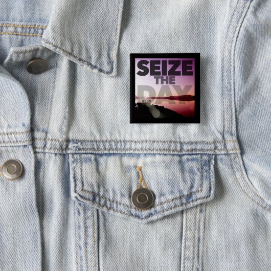 De dag in beslag nemen vierkante button 5,1 cm (In situ)