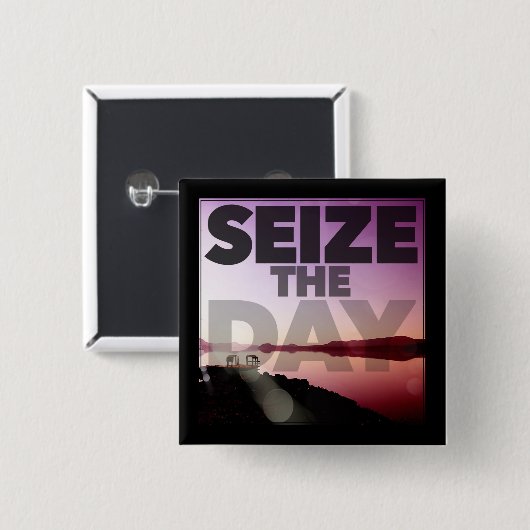 De dag in beslag nemen vierkante button 5,1 cm (Voorkant /achterkant)