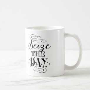 De dag innemen - Typografische koffie - Mok