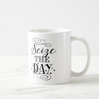 De dag innemen - Typografische koffie - Mok