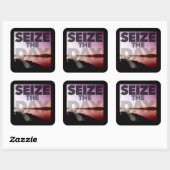 De dag innemen vierkante sticker (Vel)