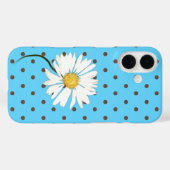 de dag met bruine polka - punten op aqua Case-Mate iPhone case (Achterkant (horizontaal))