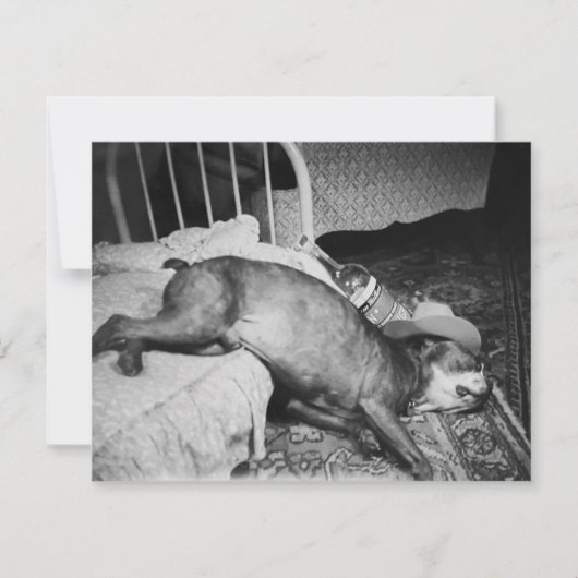 De dag na de  Drink hond Kaart (Voorkant)